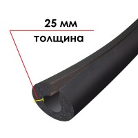 Трубка K-FLEX 25x035-1 ST IN CLAD black