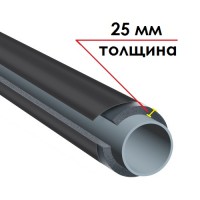 Трубка K-FLEX 25x060-1 ST IC CLAD BK