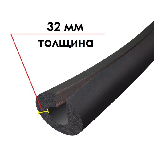 Трубка K-FLEX 32x060-1 ST IN CLAD black